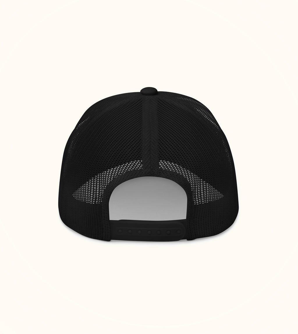 Birdflip® blackout mesh trucker snapback