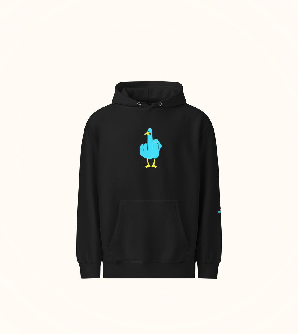 Birdflip® premium dark print hoodie