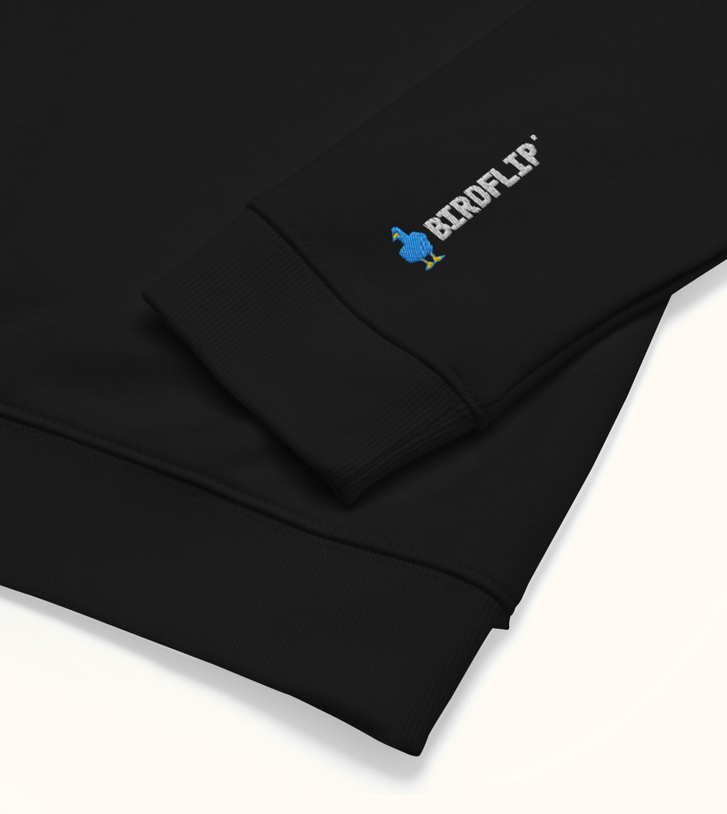 Birdflip® dark organic raglan sweatshirt