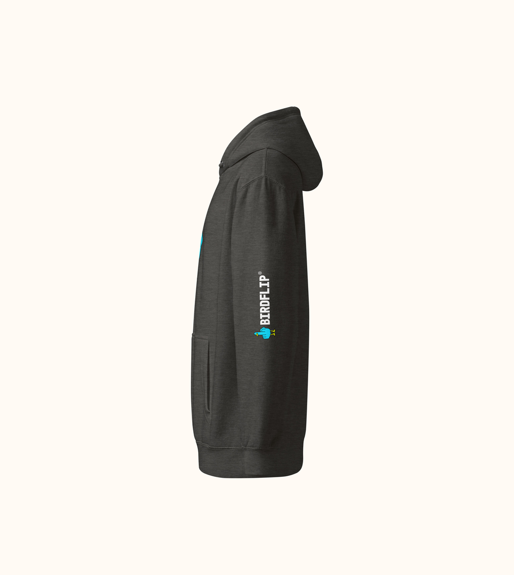 Birdflip® premium dark print hoodie