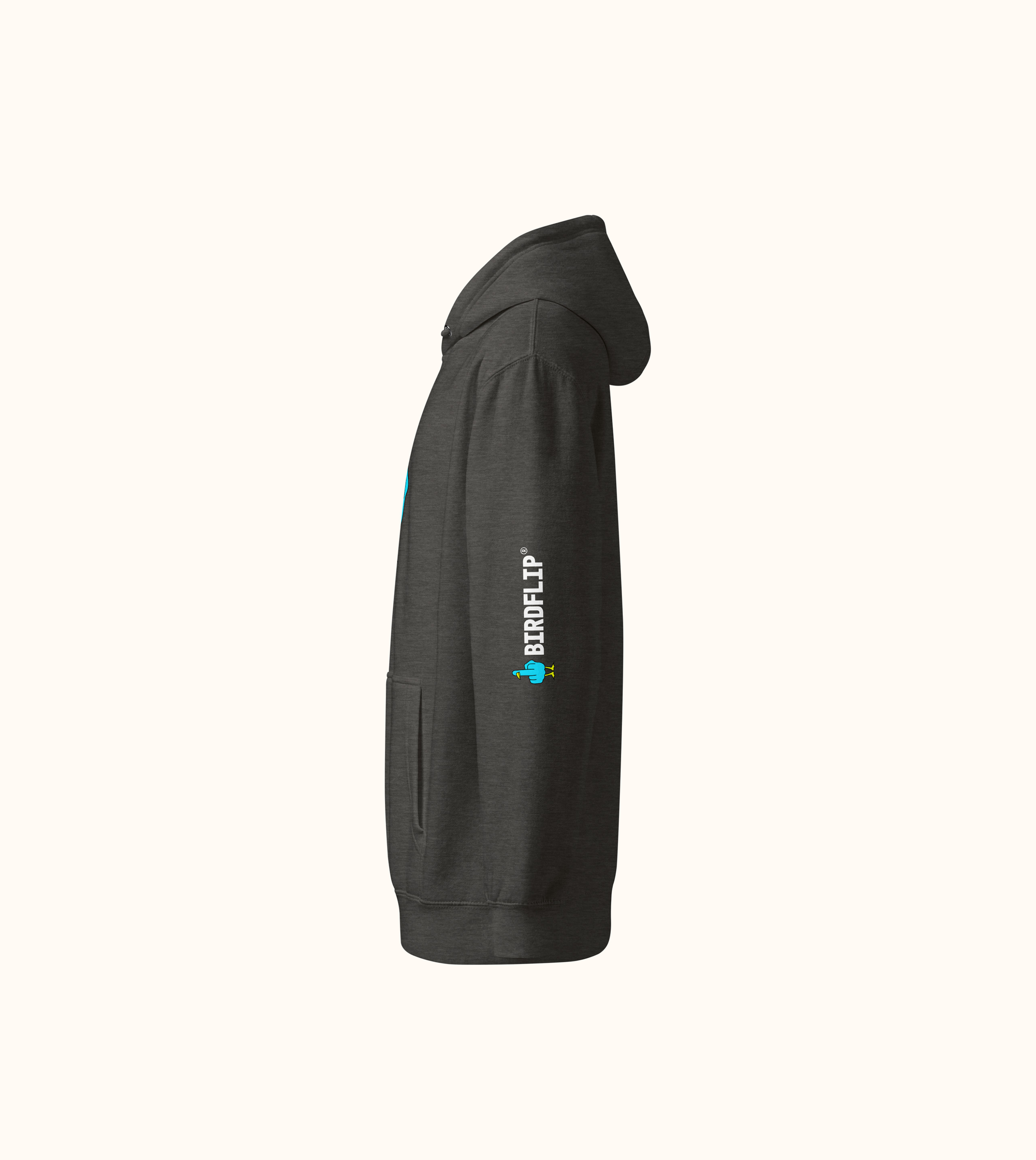 Birdflip® premium dark print hoodie