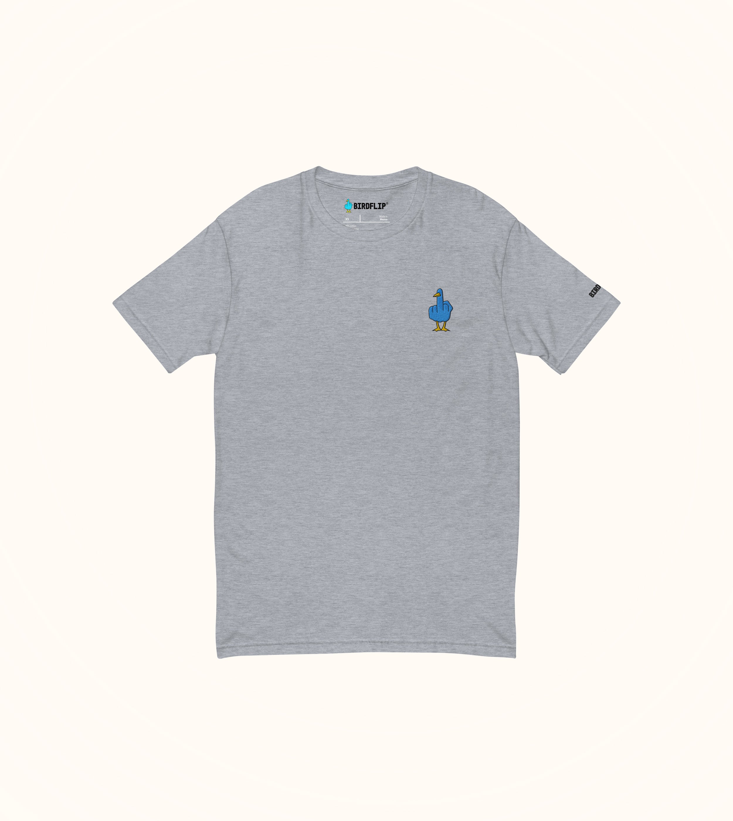 Birdflip® fitted heather grey tee
