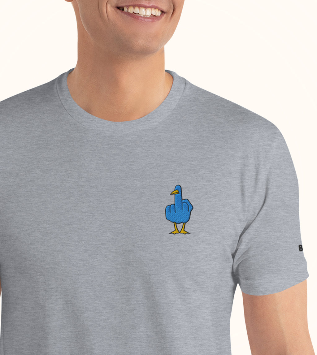 Birdflip® fitted heather grey tee