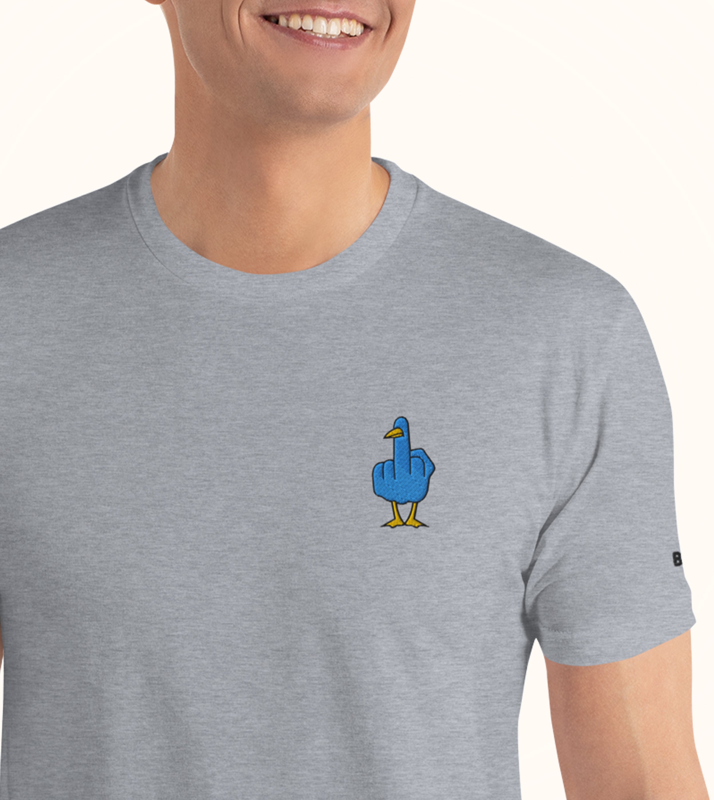 Birdflip® fitted heather grey tee