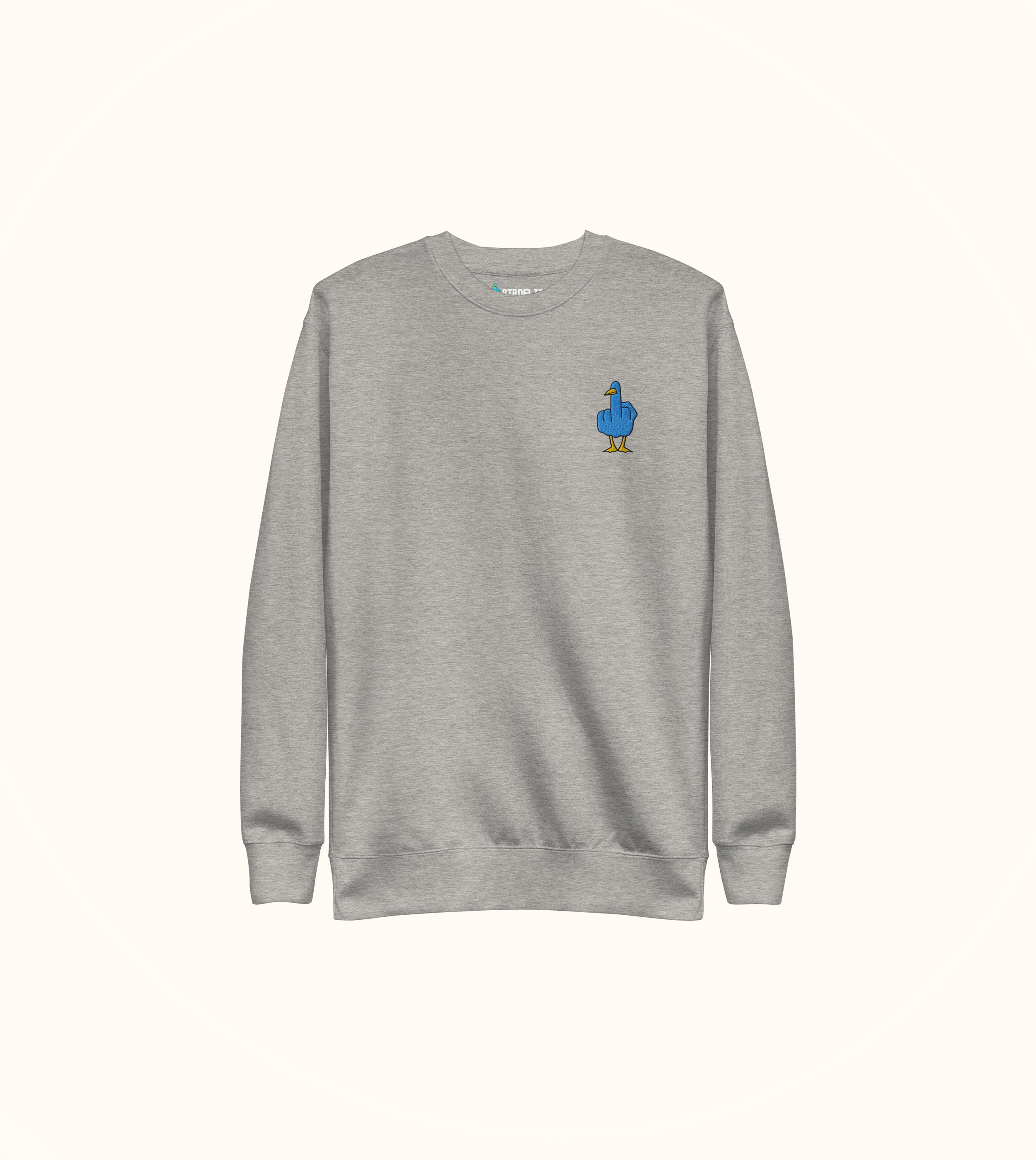 Birdflip® heather grey sweatshirt