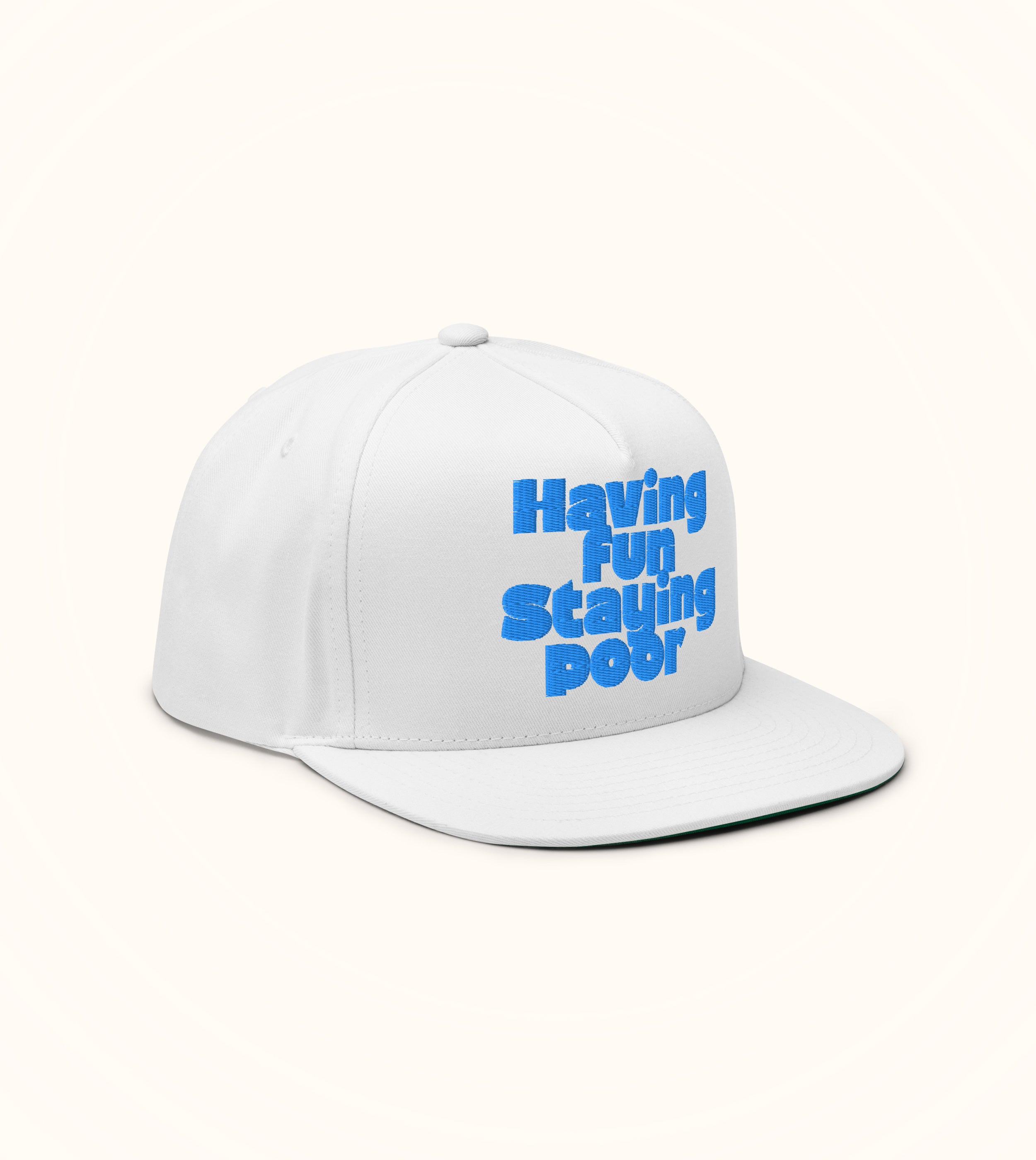 Birdflip® Having fun staying poor snapback hat