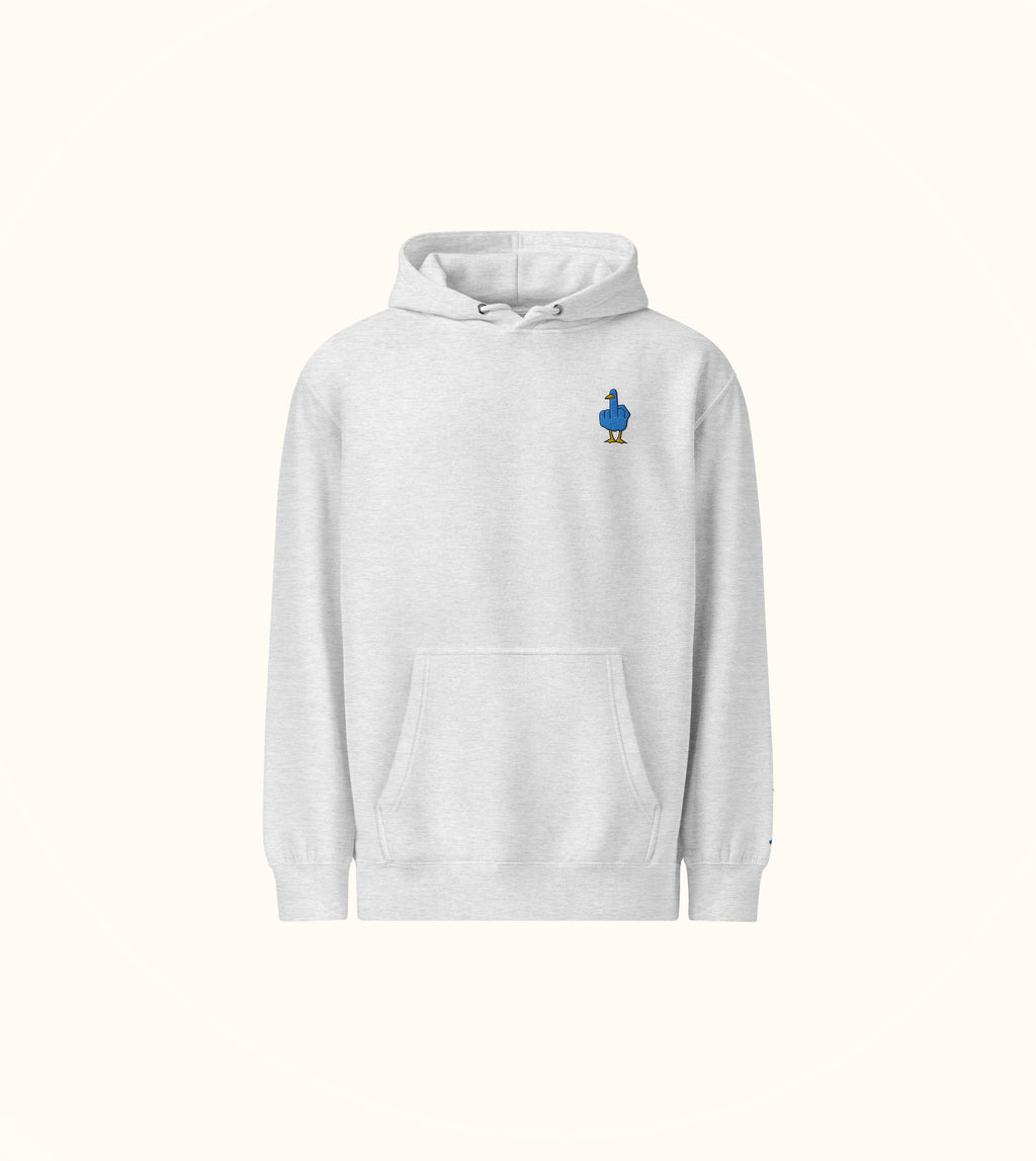 Birdflip® embroidered icon light hoodie