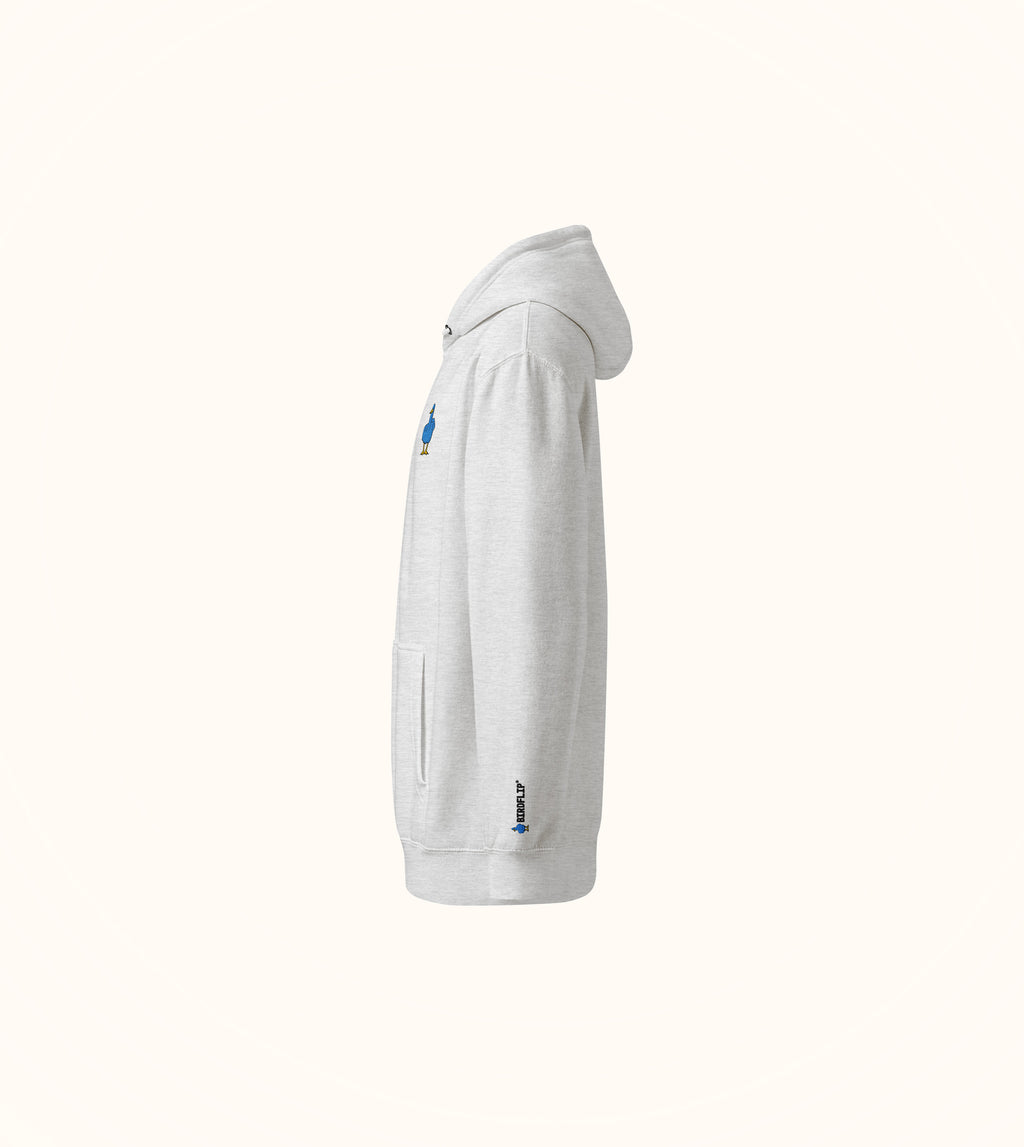 Birdflip® embroidered icon light hoodie