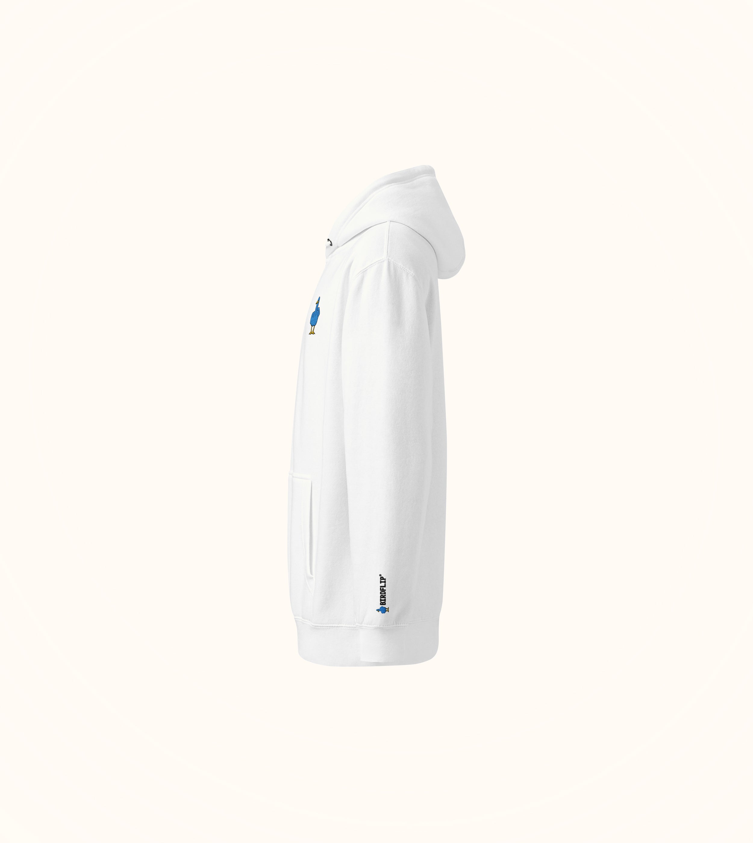 Birdflip® embroidered icon light hoodie