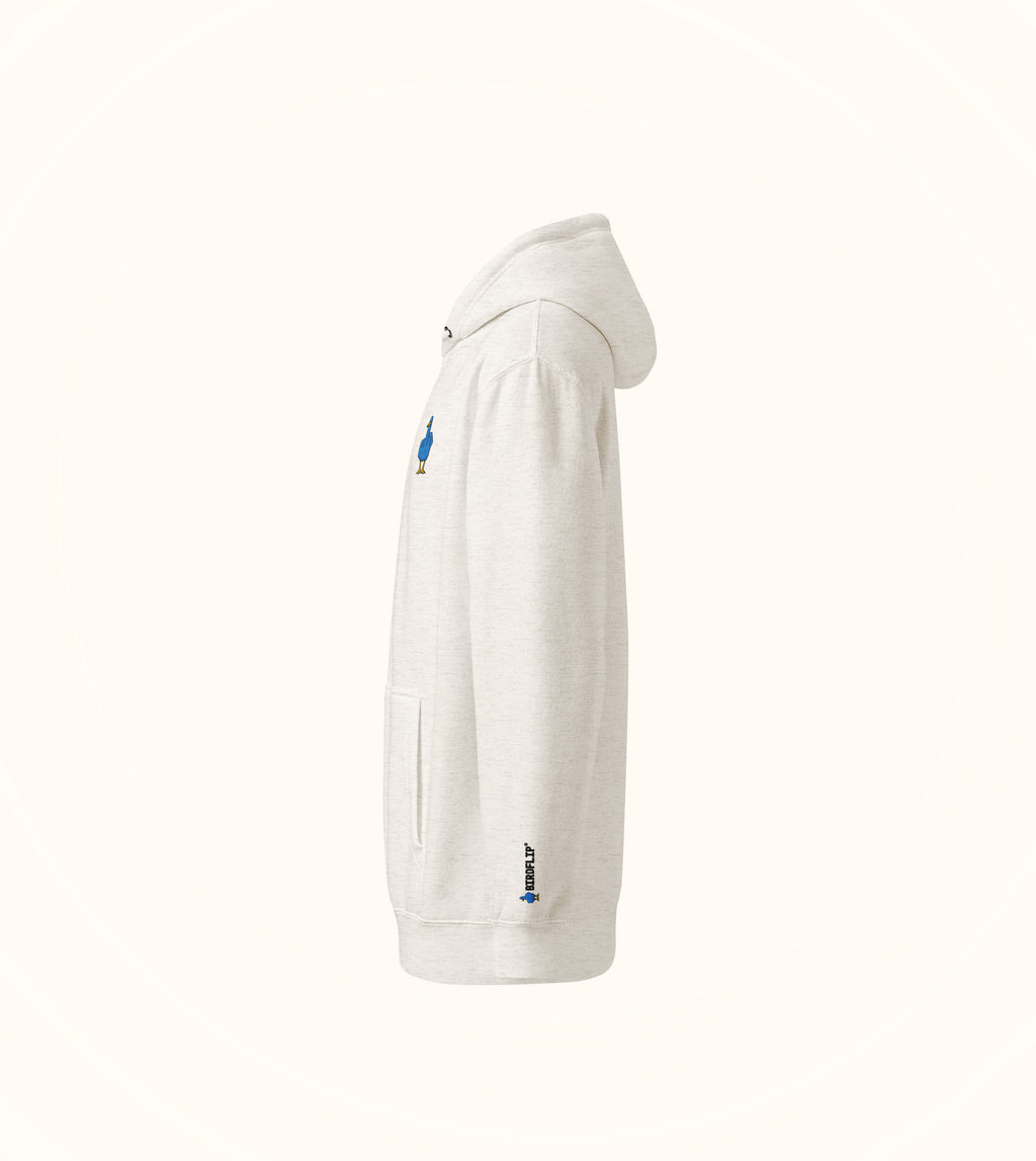 Birdflip® embroidered icon light hoodie