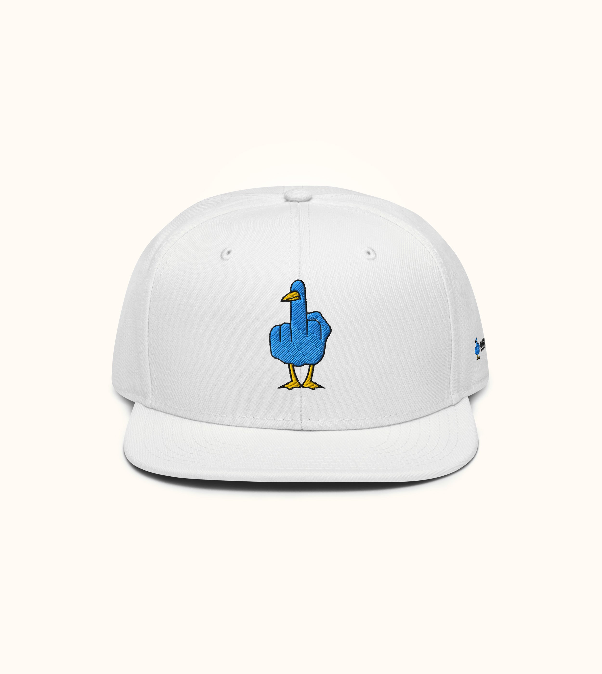 Birdflip® white snapback hat
