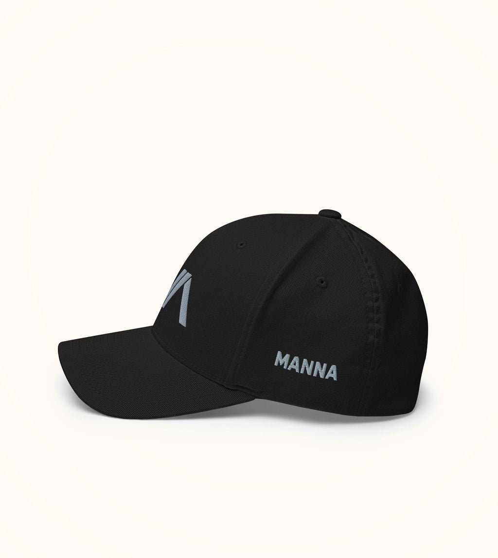 Manna Fitted Structured Twill Cap, Grey