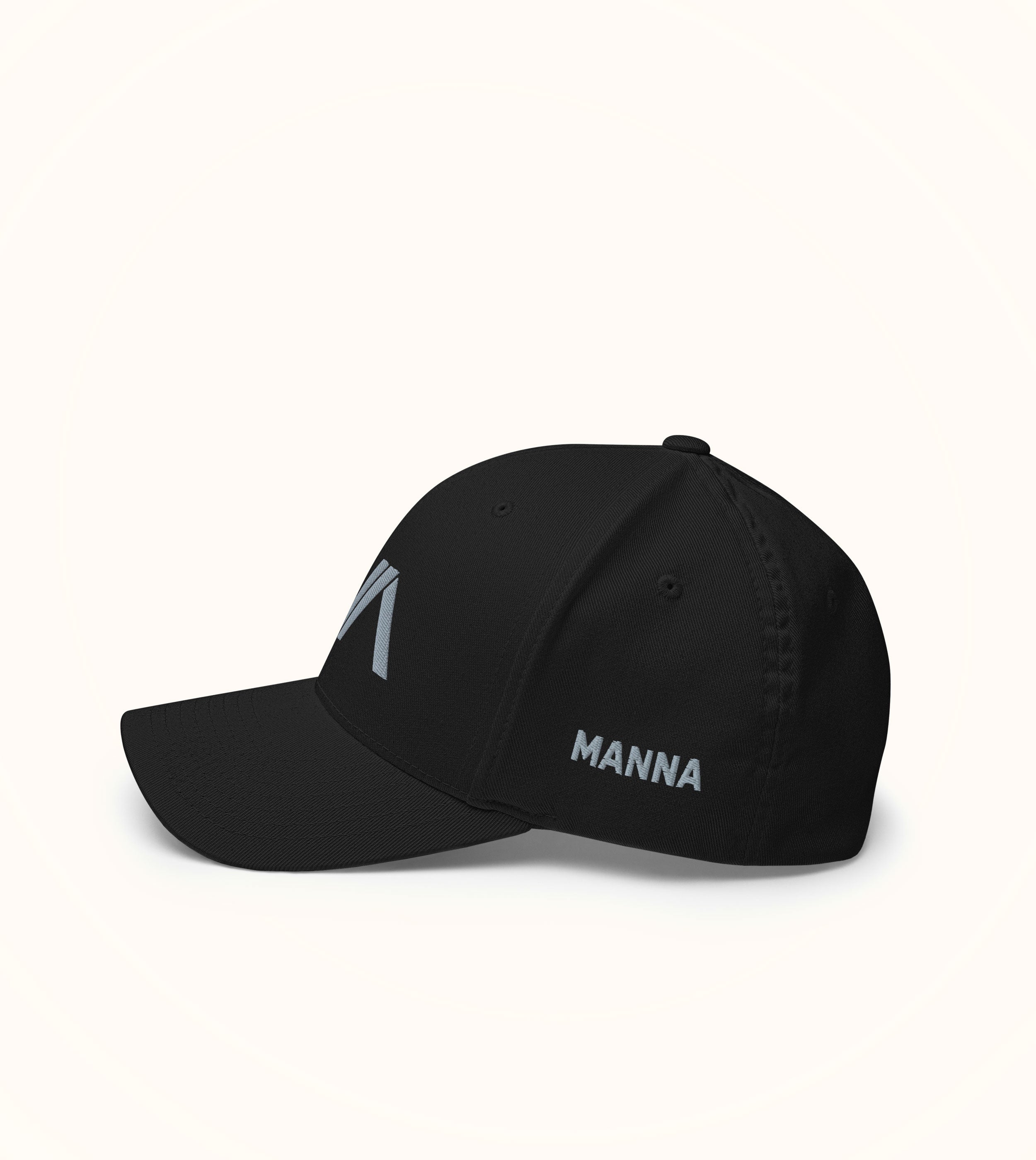 Manna Fitted Structured Twill Cap, Grey