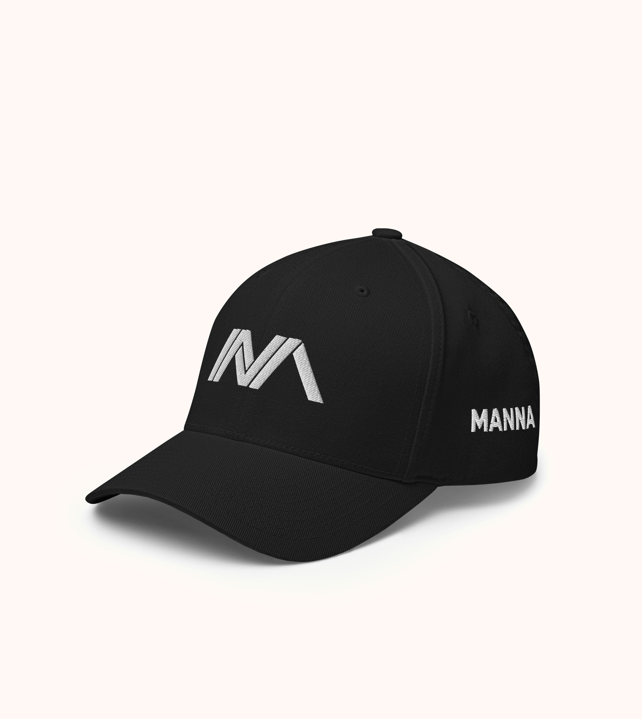 Manna Fitted Structured Twill Cap, white
