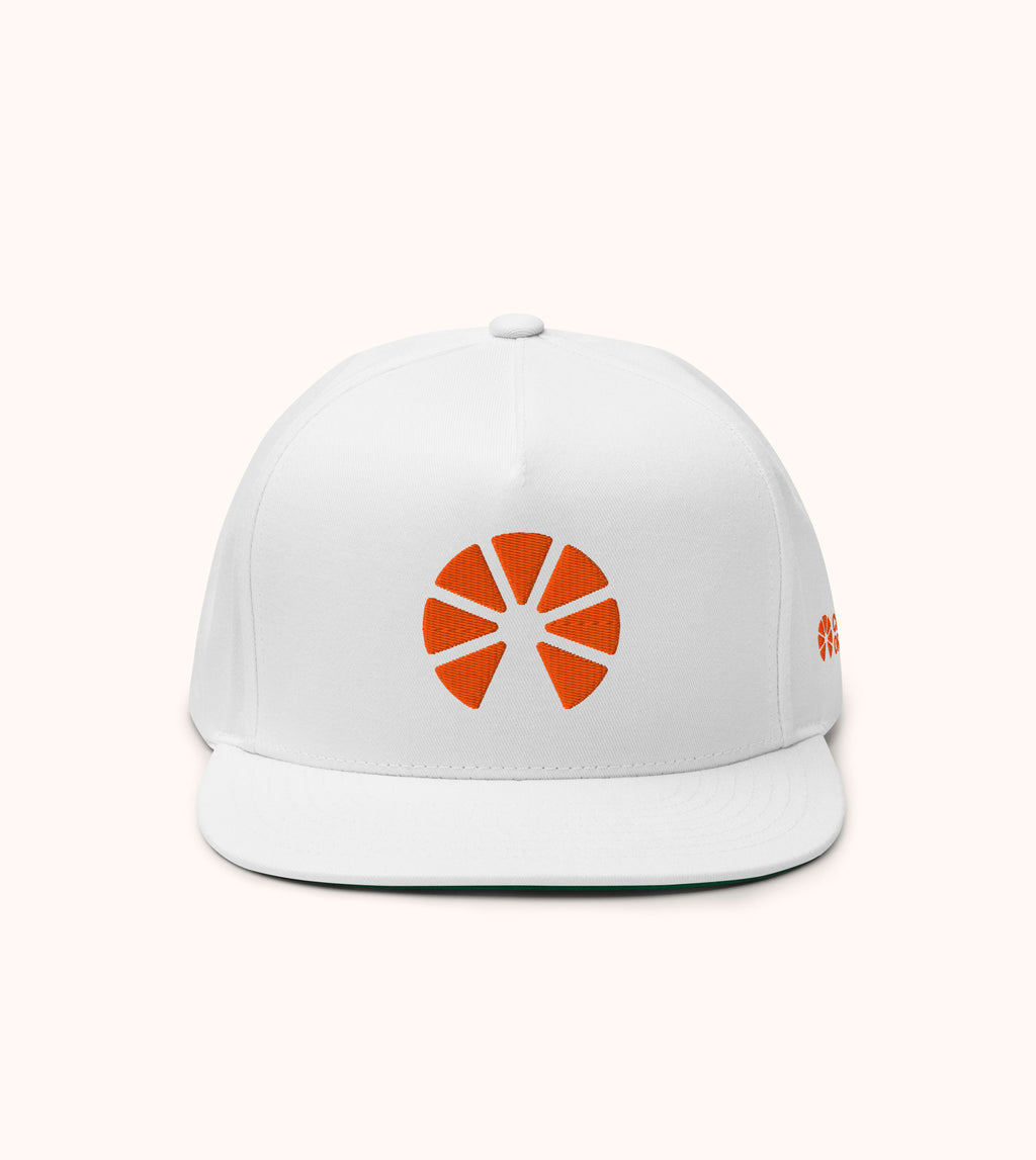 Club Orange white snapback