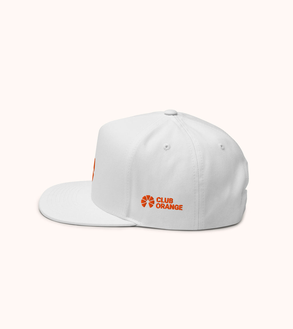 Club Orange white snapback