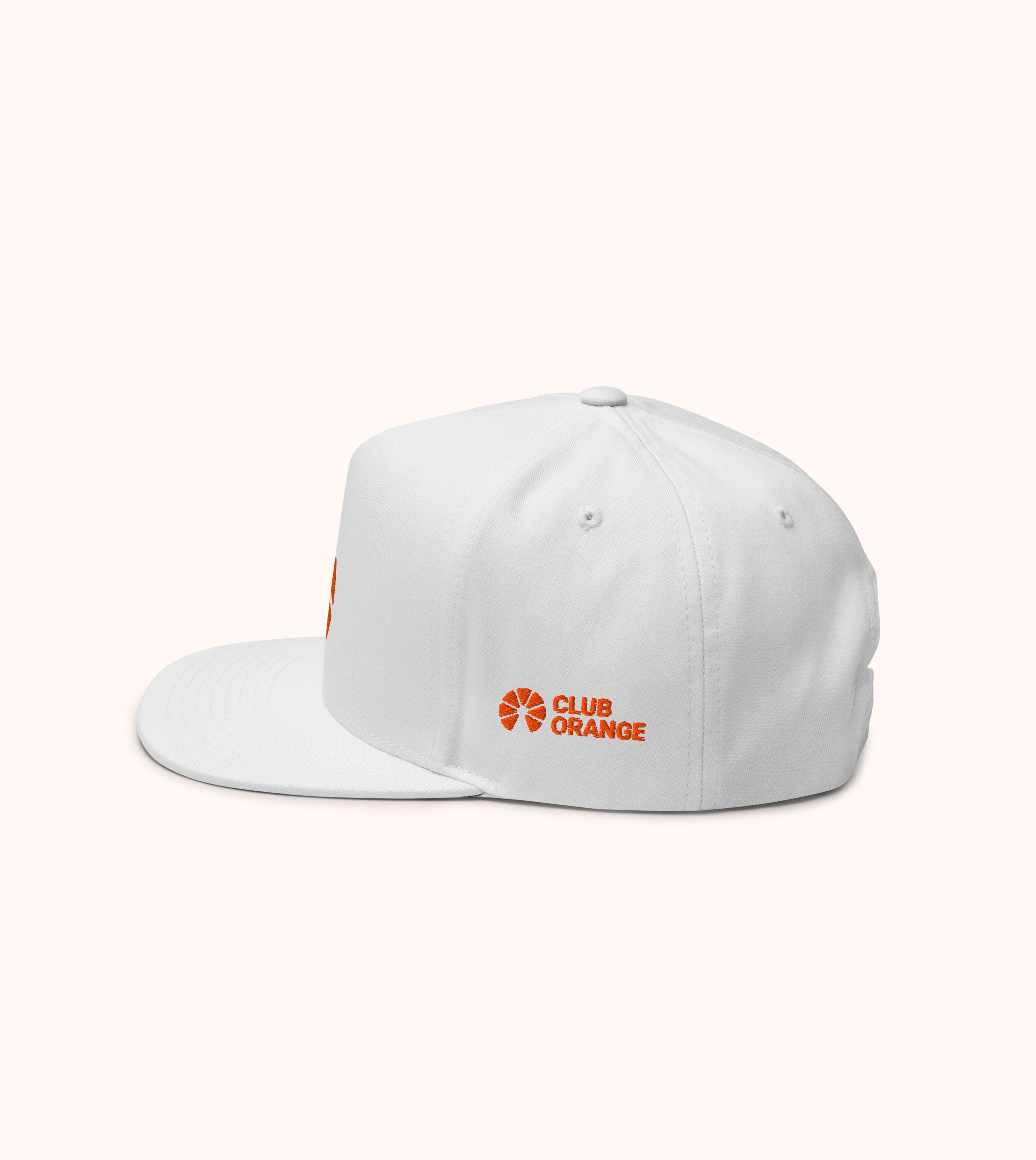 Club Orange white snapback