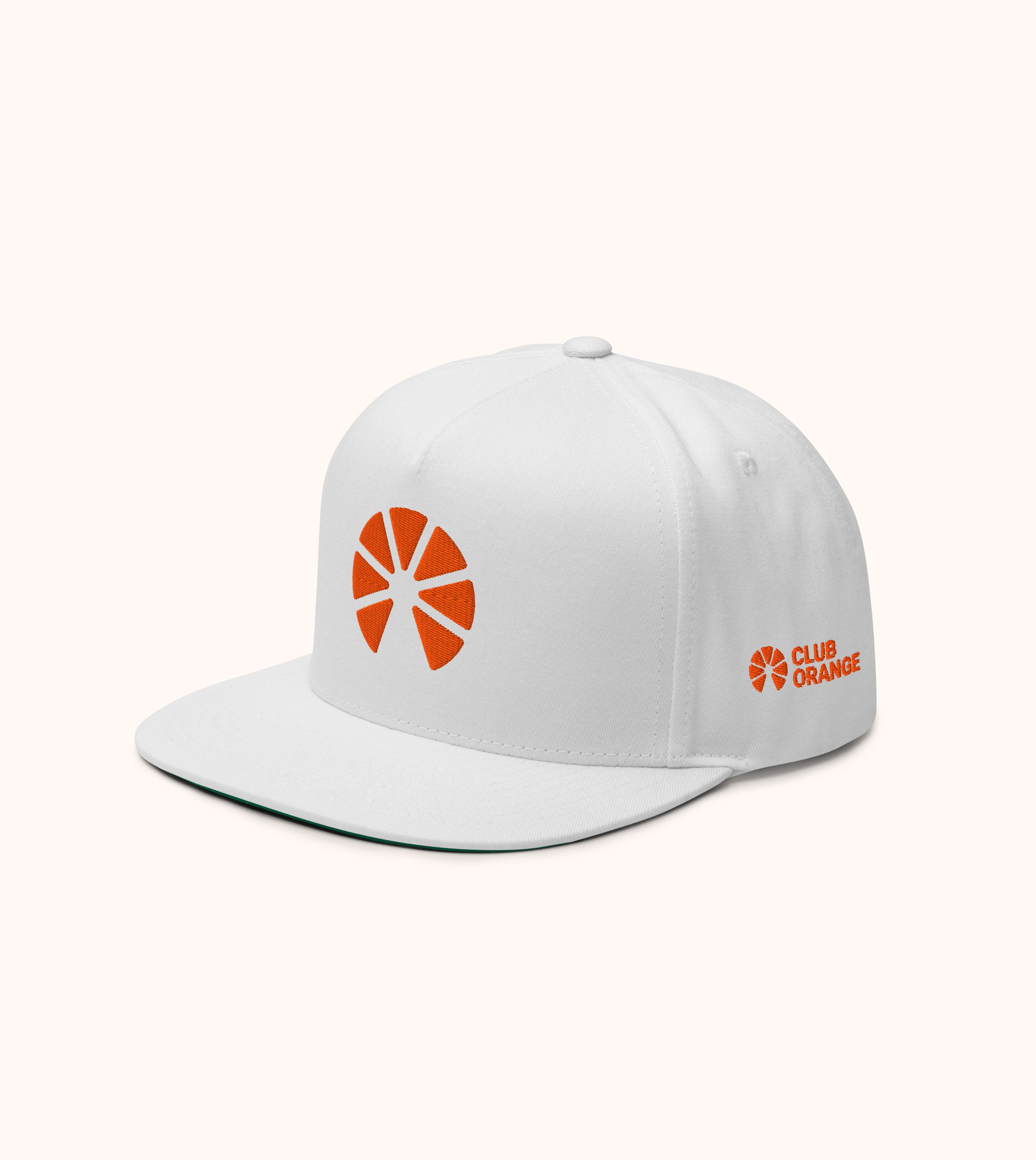 Club Orange white snapback