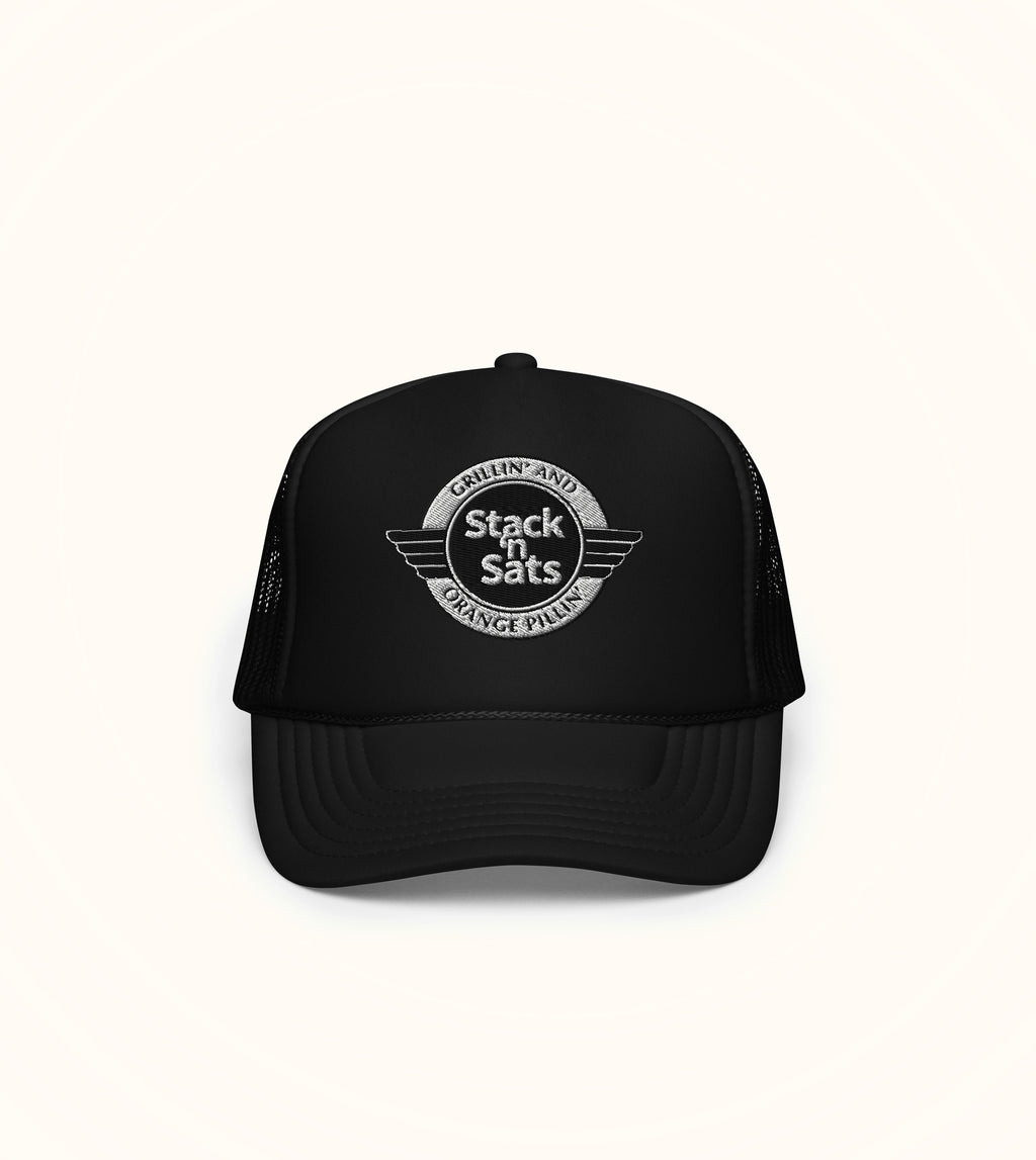 Steakburger black trucker hat