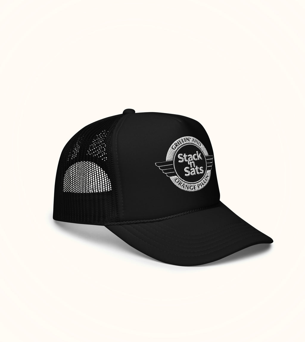 Steakburger black trucker hat